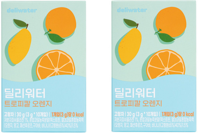 딜리워터 트로피칼오렌지, 3g, 20개