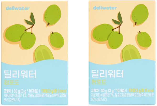 딜리워터 청포도, 3g, 10개입, 2개