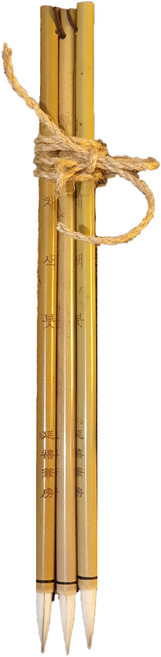 연희필방 채색붓, 소(0.6 x 2.2 x 23 cm), 3개
