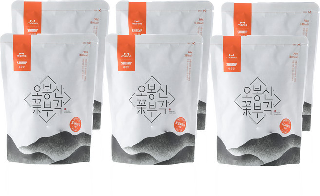 오봉산꽃부각 김부각 새우맛, 30g, 6개
