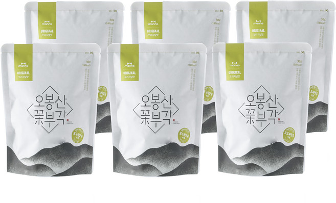 오봉산꽃부각 김부각 오리지널, 30g, 6개
