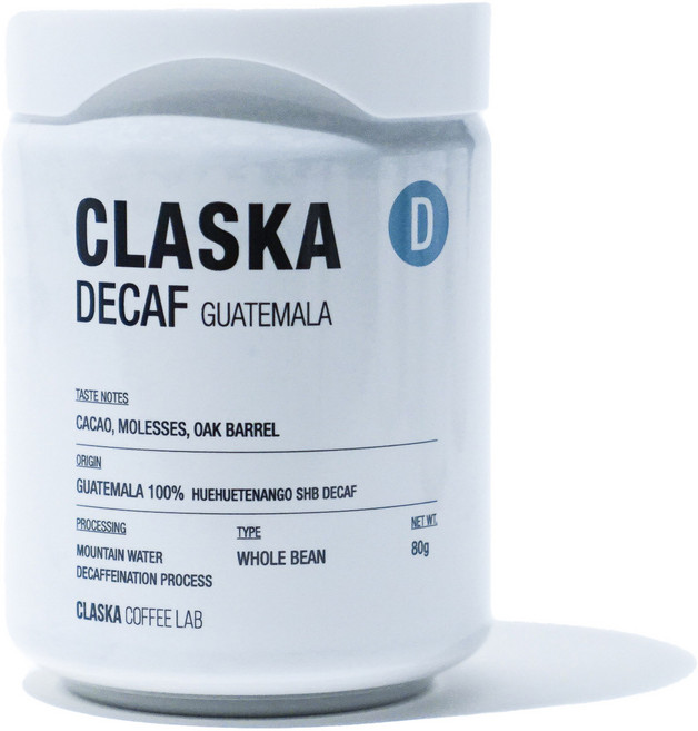 클라스카 디카페인 과테말라 원두, 홀빈(분쇄안함), 80g, 1개