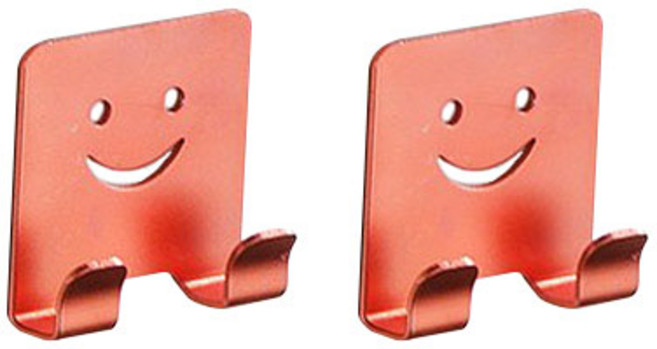 어가네닷컴 알루미늄 다용도걸이, 레드, 2개