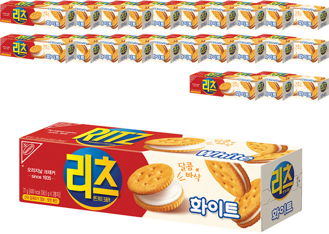 리츠 샌드위치 크래커 화이트, 24개, 77g