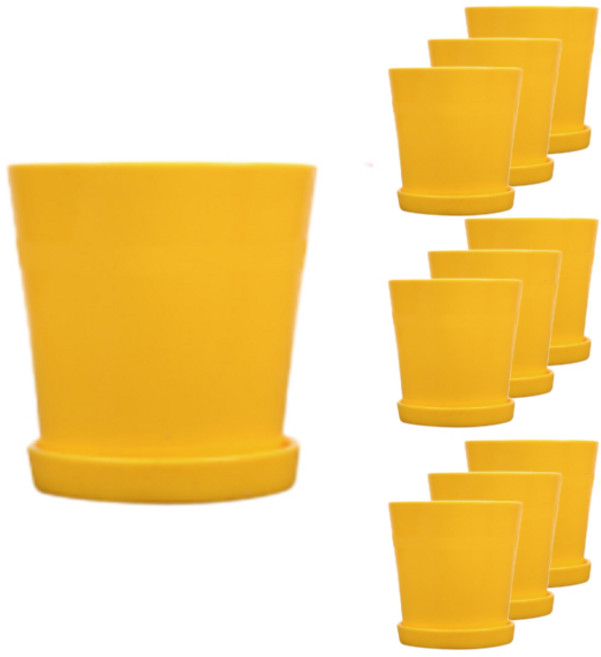 담따 베이직 미니 화분, YELLOW, 10개