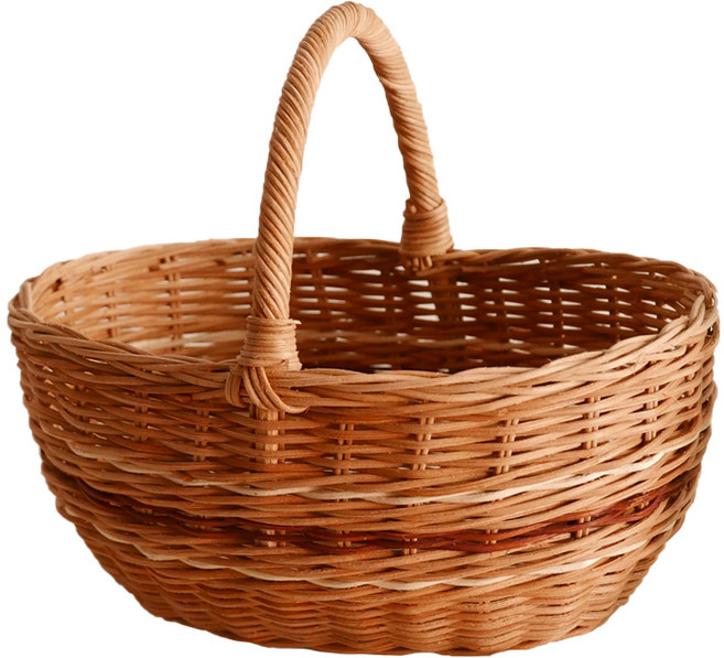 라탄몰 피크닉 핸들 바구니 중, 1개