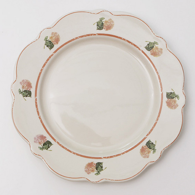 이우아여사 프로방스의 오후 플레이트 접시, 피치, 1개