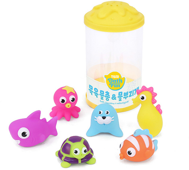 마이리틀타이거 목욕물총 & 물뿌리개, 혼합색상, 1개