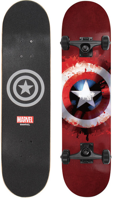 마블 어벤져스 스케이트보드 31인치, 캡틴아메리카 레드, 1개