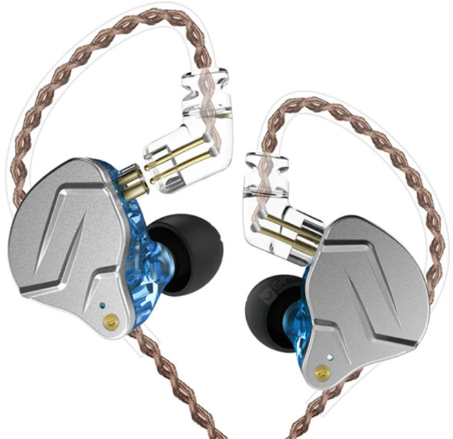 애니클리어 고급형 케이블 분리형 이어폰 KZ-ZSNpro 블루