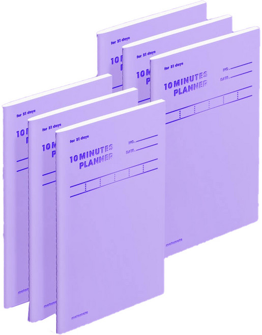 모트모트 텐미닛 플래너 31DAYS, 바이올렛, 6개