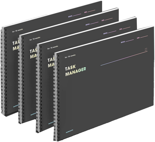모트모트 태스크 매니저 16WEEKS 플래너, 다크호스, 4개
