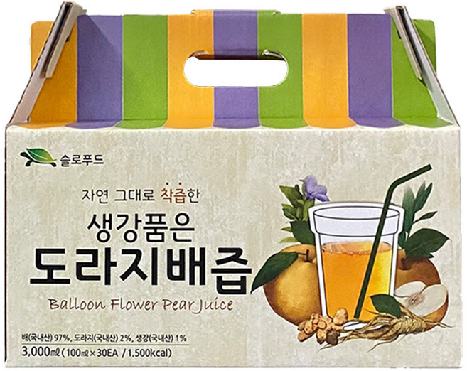 슬로푸드 생강품은 도라지 배즙 30p, 3L, 1개