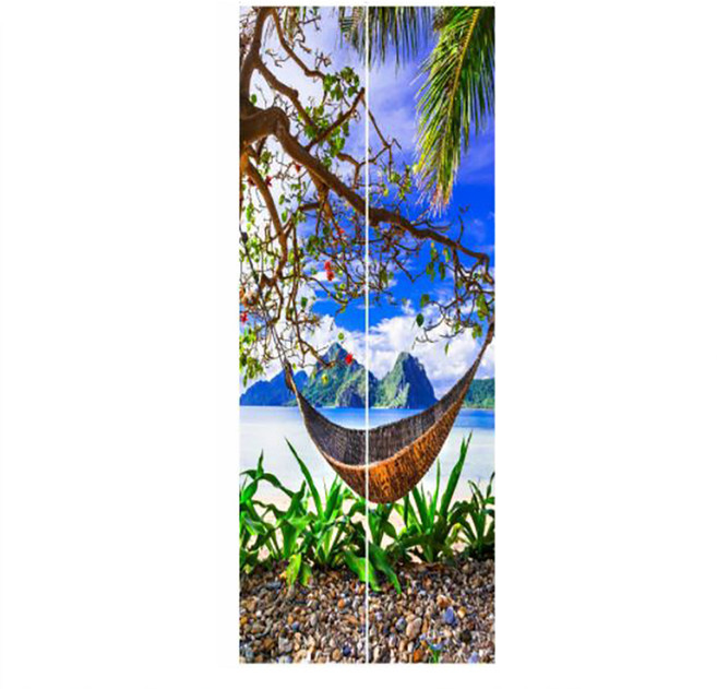 알럽홈 유니크한 풍경 장식 도어 스티커 2p, TYPE 28