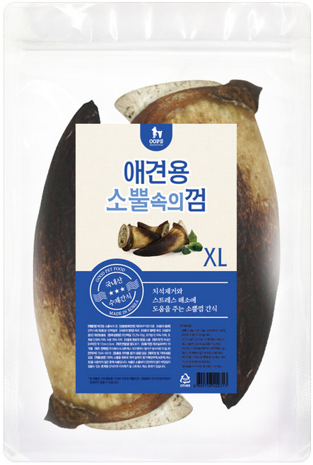 웁스 애견용 껌 XL 2p, 소뿔, 1개