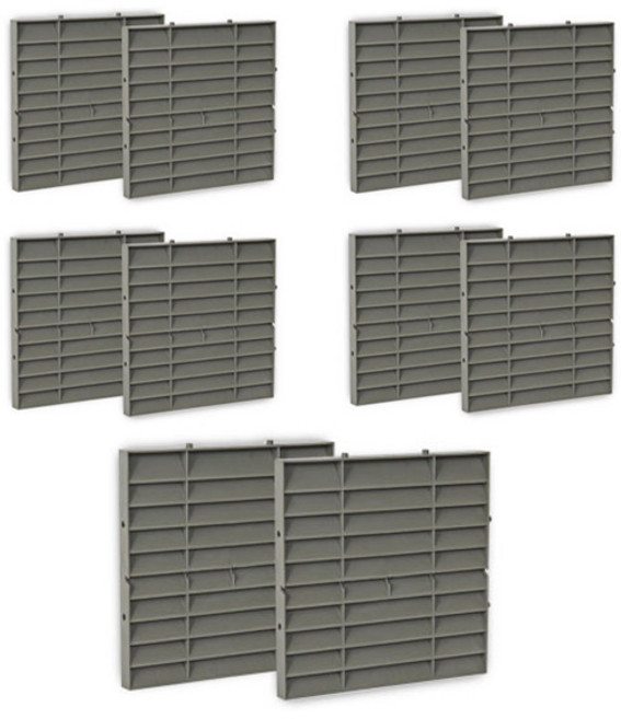 방범창 통풍 블라인드, 10개, 그레이