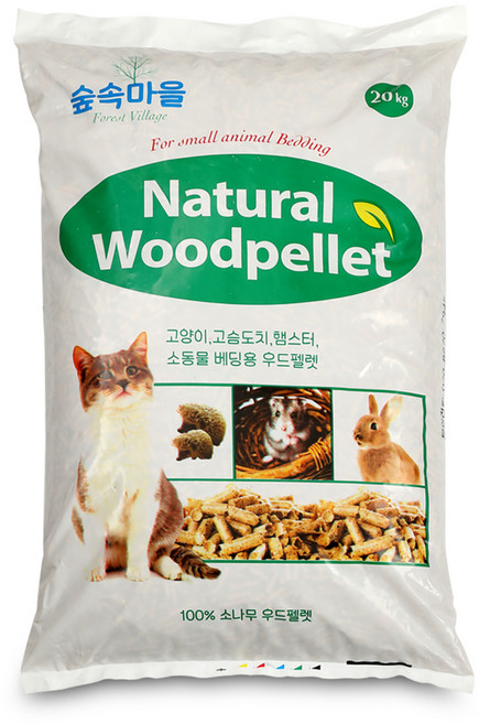 숲속마을 네추럴 우드펠렛 고양이모래, 20kg, 1개, 소나무향