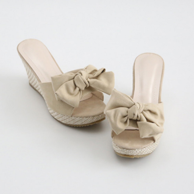 잭앤질 여성용 리본 웨지힐 샌들 JB1452