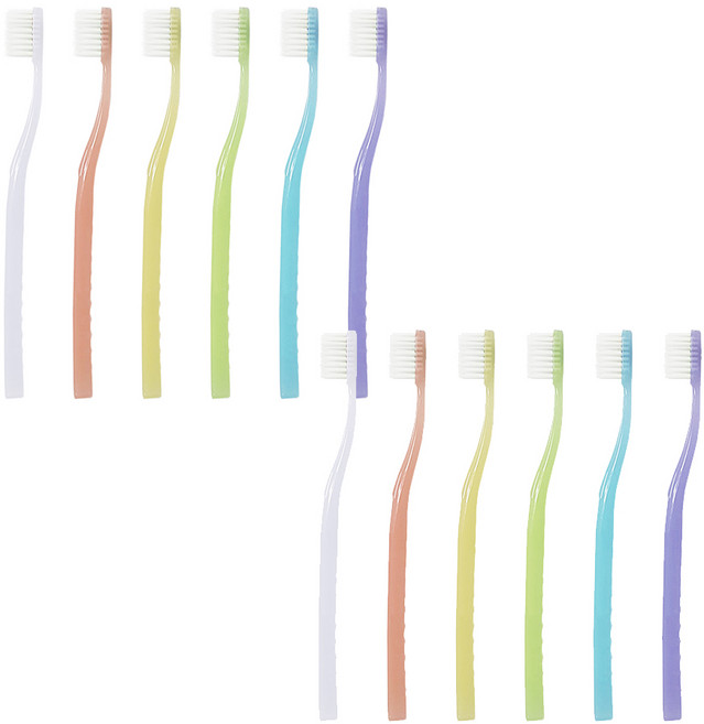 DOCTUS V컷 교정용 슬림 미세모 칫솔 6종 x 2p 세트, 12개입, 1세트