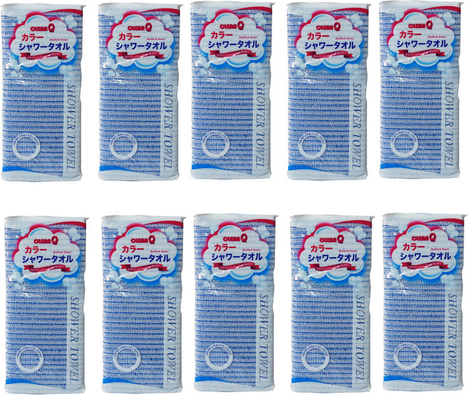 그린피아 칼라 일어 샤워타월, 랜덤발송, 10개, 1개입