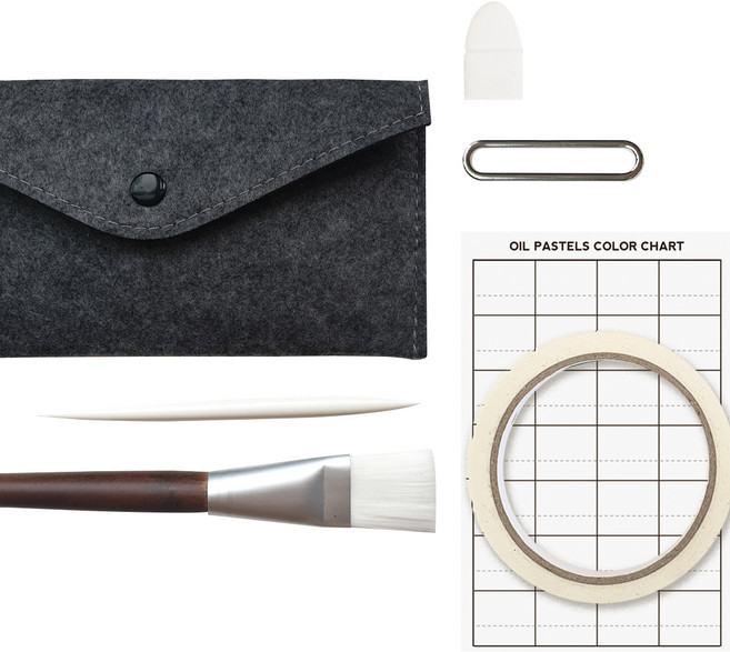 블렌딩 그라데이션 찰필 대용 오일 파스텔 도구 세트, 1세트
