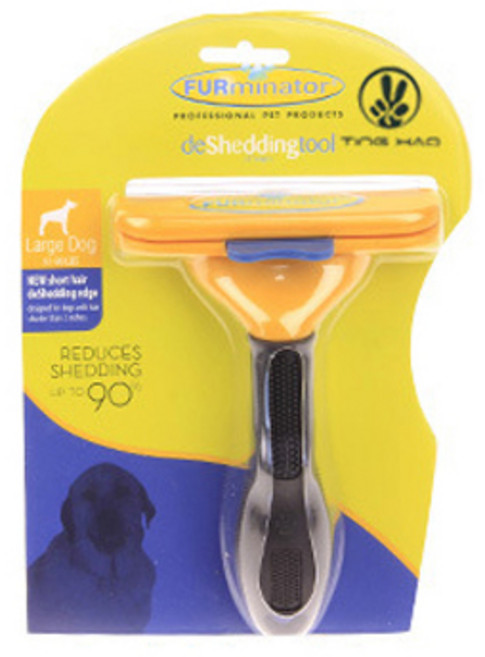 퍼미네이터 강아지 털 제거 빗 L 단모, 노랑, 1개