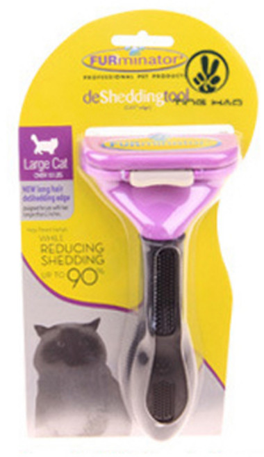 퍼미네이터 고양이 털 제거 빗 장모 M, 보라, 1개