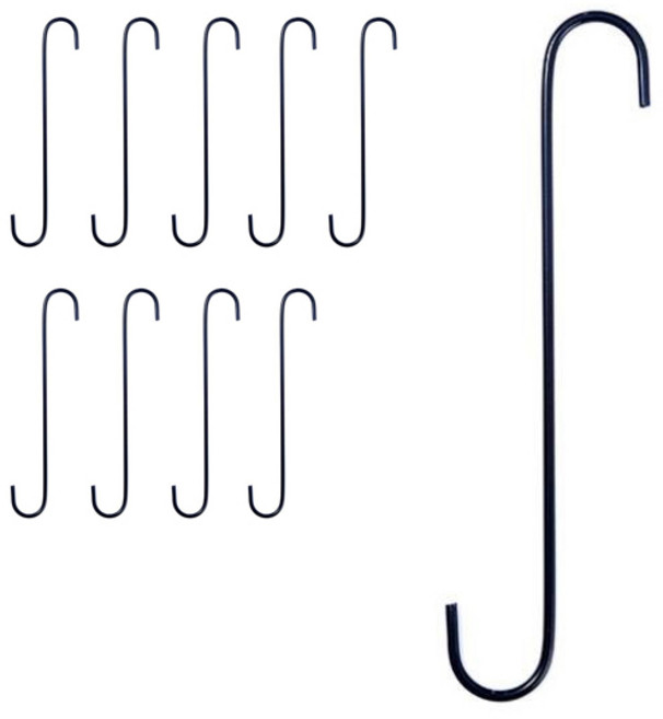 다용도 S자 소품걸이, 블랙, 10개