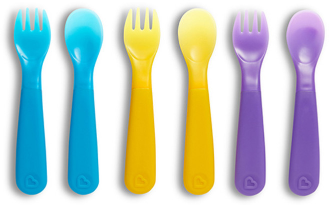 먼치킨 온도감지 스푼포크 세트, 혼합색상, 포크 (3p) + 스푼 (3p), 1세트