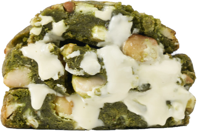 키쿠키 말차 화이트 초콜릿 마카다미아넛 쿠키, 100g, 1개