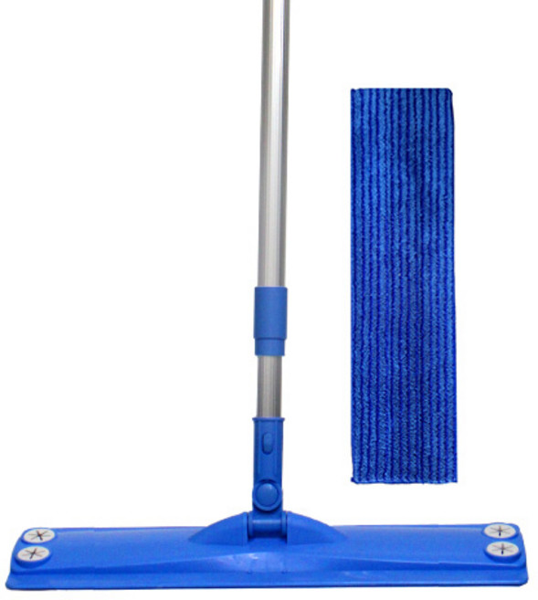 월드크린 블루 밀대걸레 60cm + 두툼패드 세트, 1세트