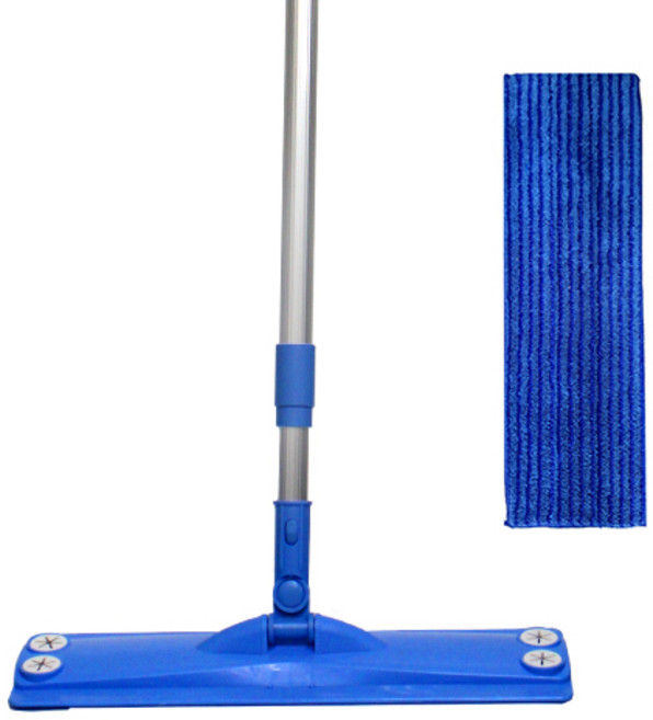 월드크린 블루 밀대걸레 40cm + 두툼패드, 1세트