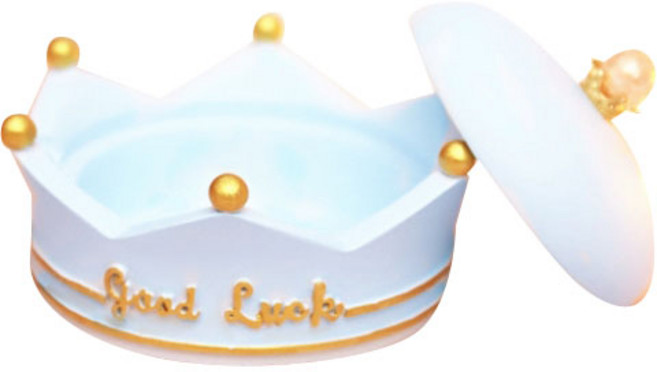 Jin Ho皇冠造型室內裝飾煙灰缸, 天藍色, 1個