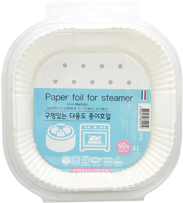 제이제이해피하우스 구멍있는 다용도 종이호일 5L, 60개, 1개