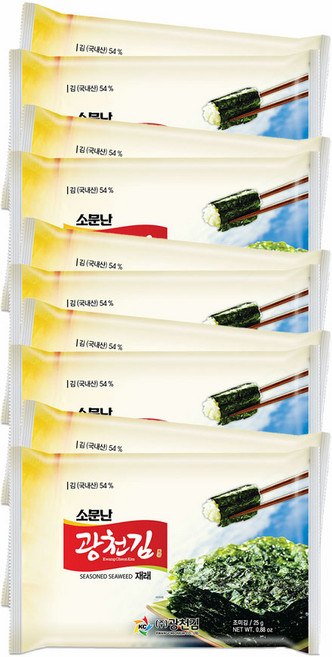 광천김 소문난 광천김 재래 전장김, 25g, 10개