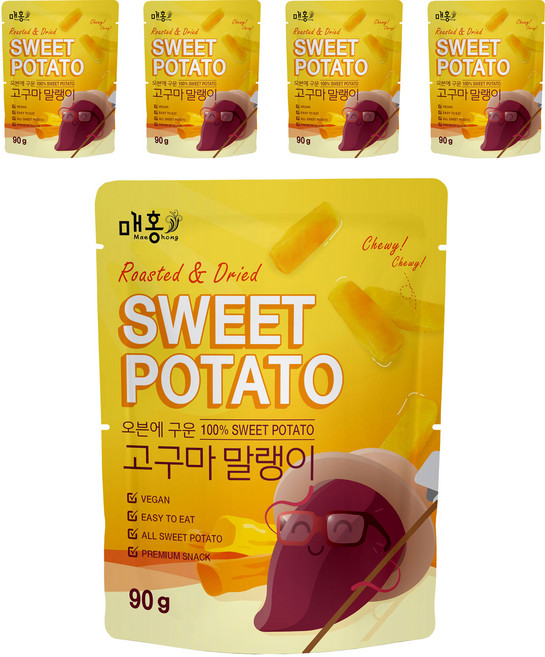 매홍 오븐에 구운 고구마 말랭이, 90g, 5개