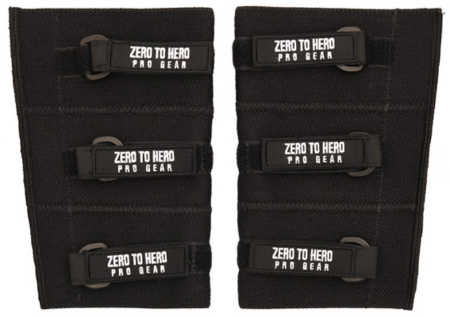 제로투히어로 3단 벨크로 히어로 프로 팔꿈치 보호대 Type2, 1개, BLACK