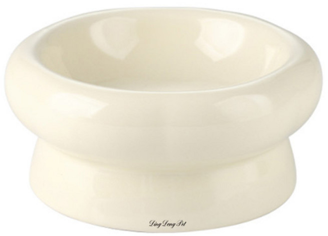 딩동펫 반려동물 조약돌 세라믹식기 급수기, 화이트, 1개