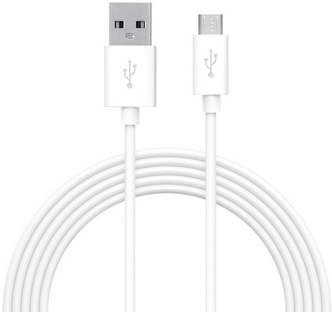 헤이홈 홈카메라 안드로이드 마이크로 5핀 케이블 화이트, 1개, 3m