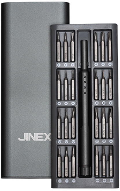 지넥스 24 IN 1 정밀드라이버 세트 그레이, 1세트