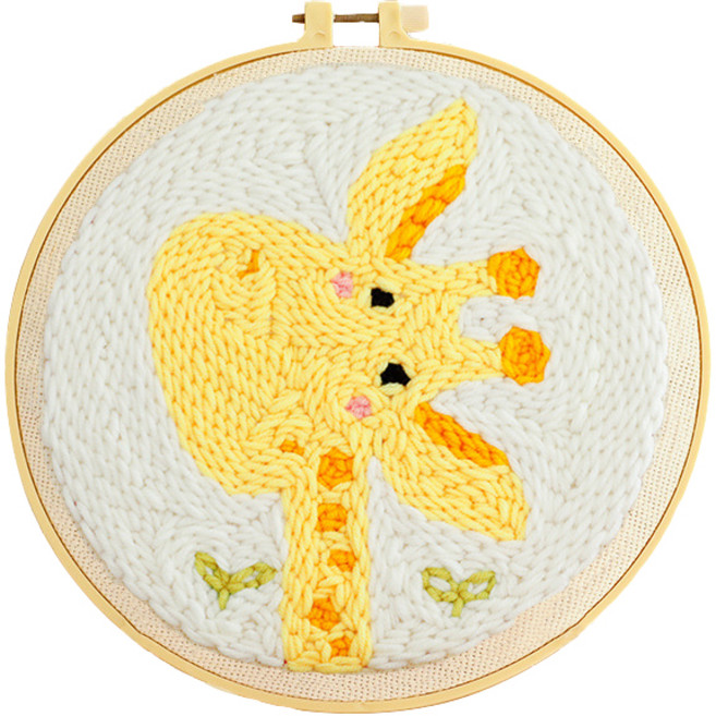 戳戳繡刺繡材料包套組, 1套, 小長頸鹿