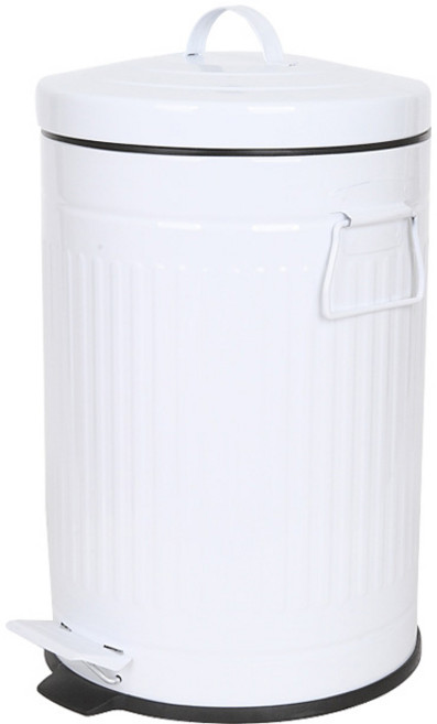 칼라 폐달 휴지통 12L, 화이트
