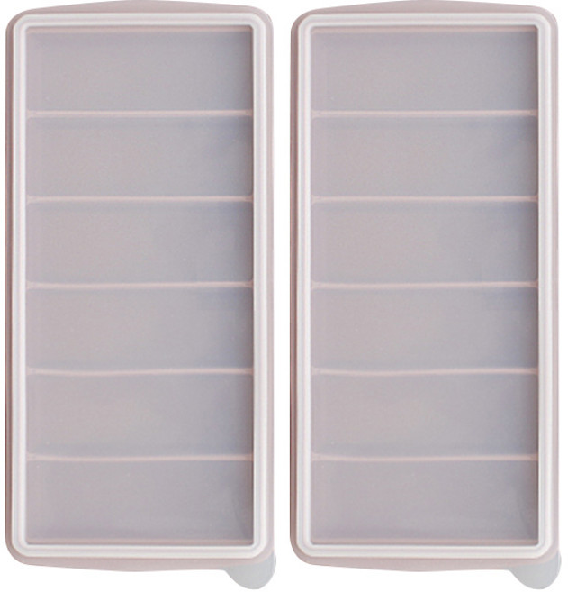 파스텔 국산 실리콘 아이스몰드 막대 6구 2p, 핑크, 1개