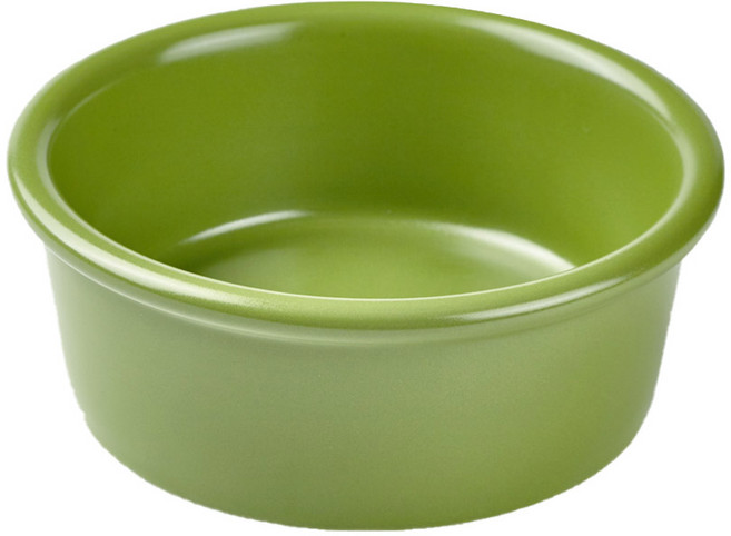 페시앙 반려동물 도자기 식기, 올리브 그린, 1개