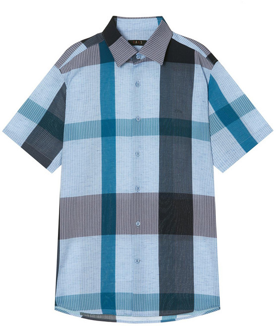 닥스 남성용 하우스체크 이지케어 울 셔츠 DMSH1B305B2