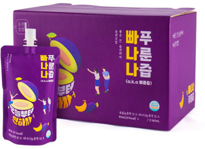 습관상점 빠나나푸룬즙, 90ml, 30개