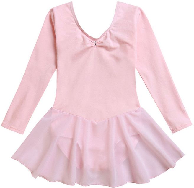 베베샤 여아용 긴팔 쉬폰 발레복