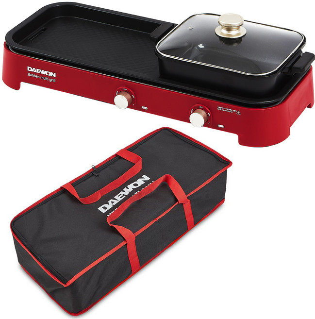 대원가전 와이드 멀티 전기그릴 + 가방, DW-MG2200