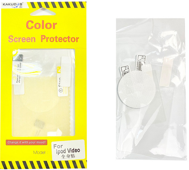 페퍼클럽 아이팟 비디오 5세대 / 5.5세대 전면 + 클릭휠 + 후면 투명 필름 세트