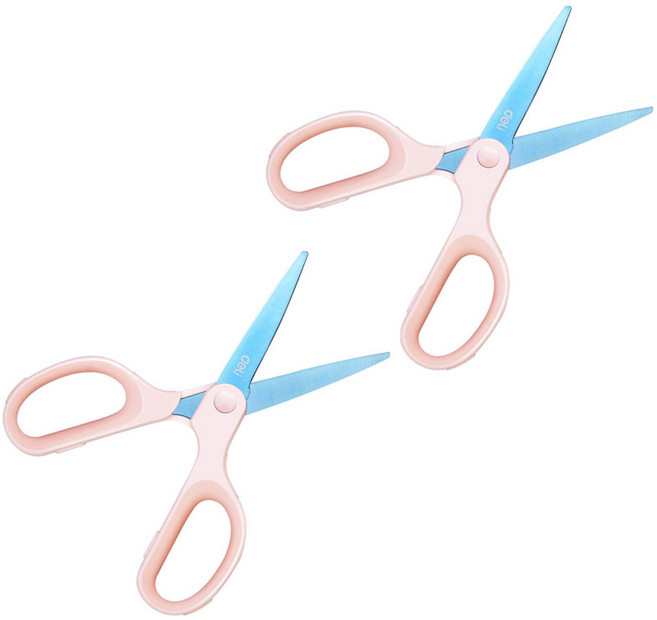 델리 파스텔 가위 77750, 핑크, 2개
